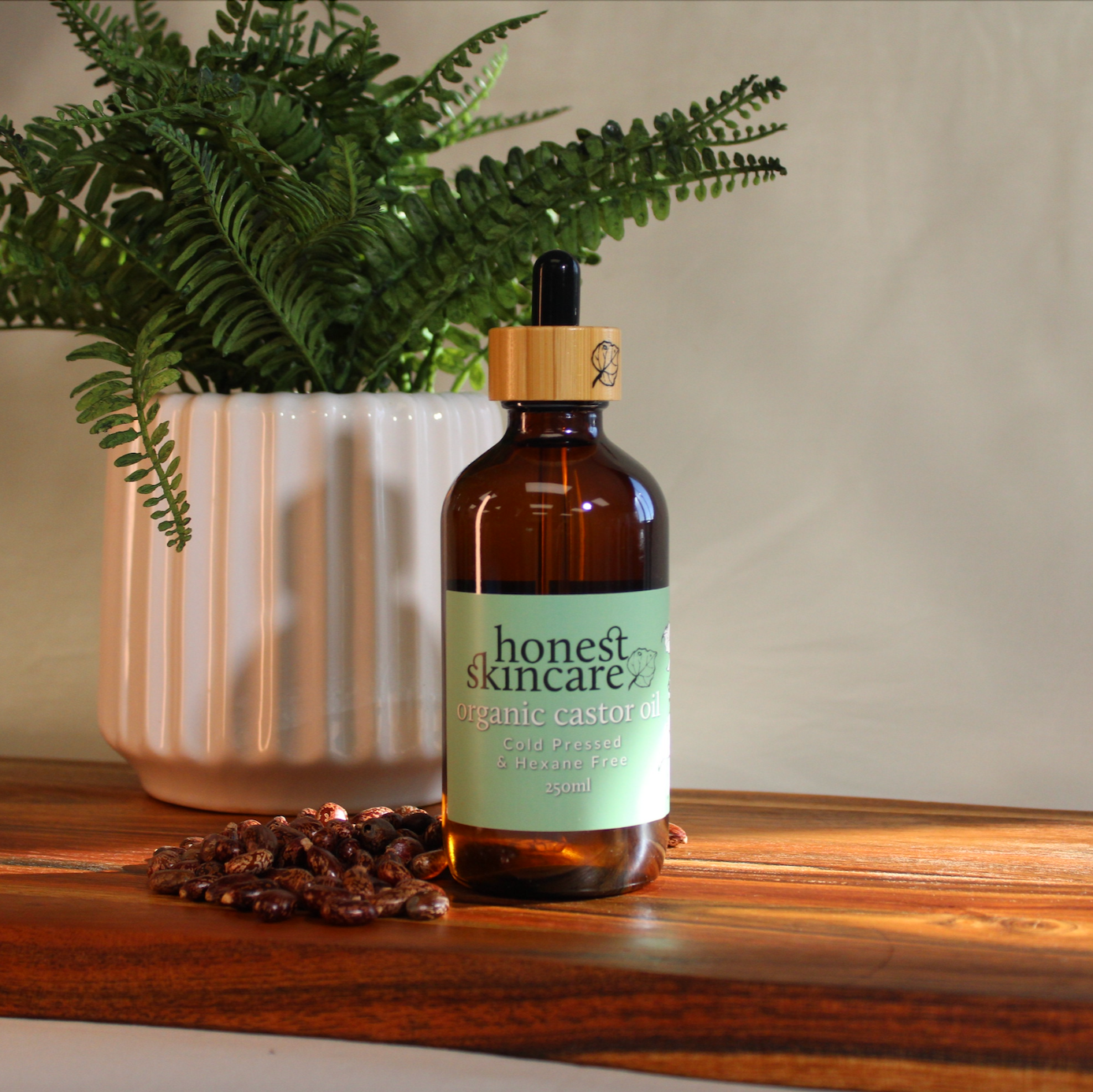 Castor Oil Organic - Cold Pressed - Hexane Free (Glass Bottles)