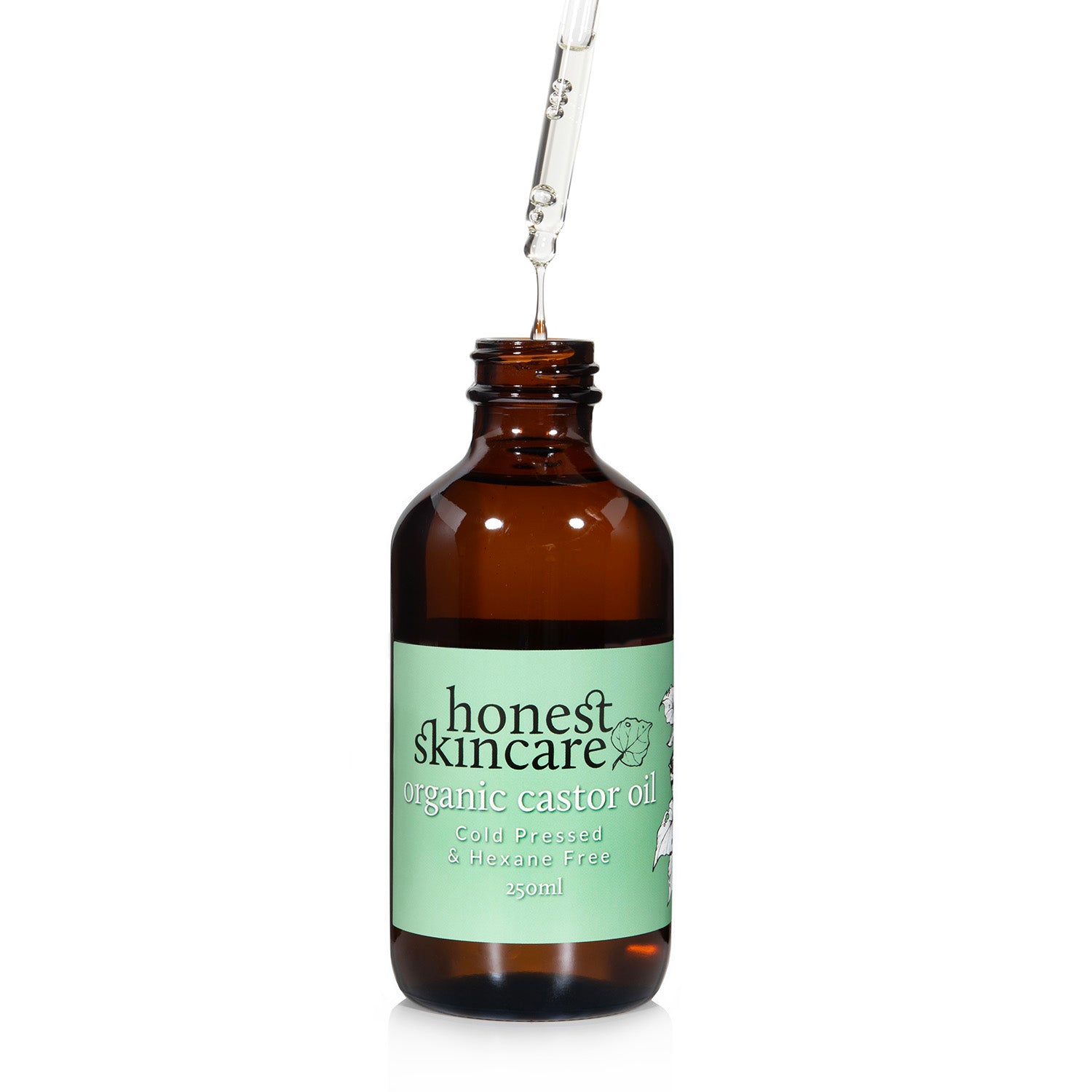 Castor Oil Organic - Cold Pressed - Hexane Free (Glass Bottles)