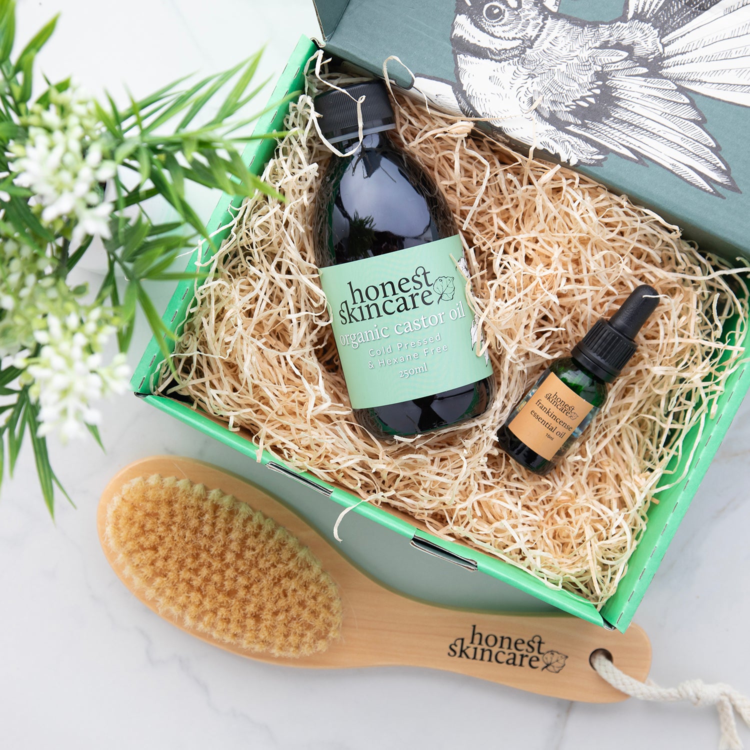 Dry Brush, Organic Castor Oil & Frankincense