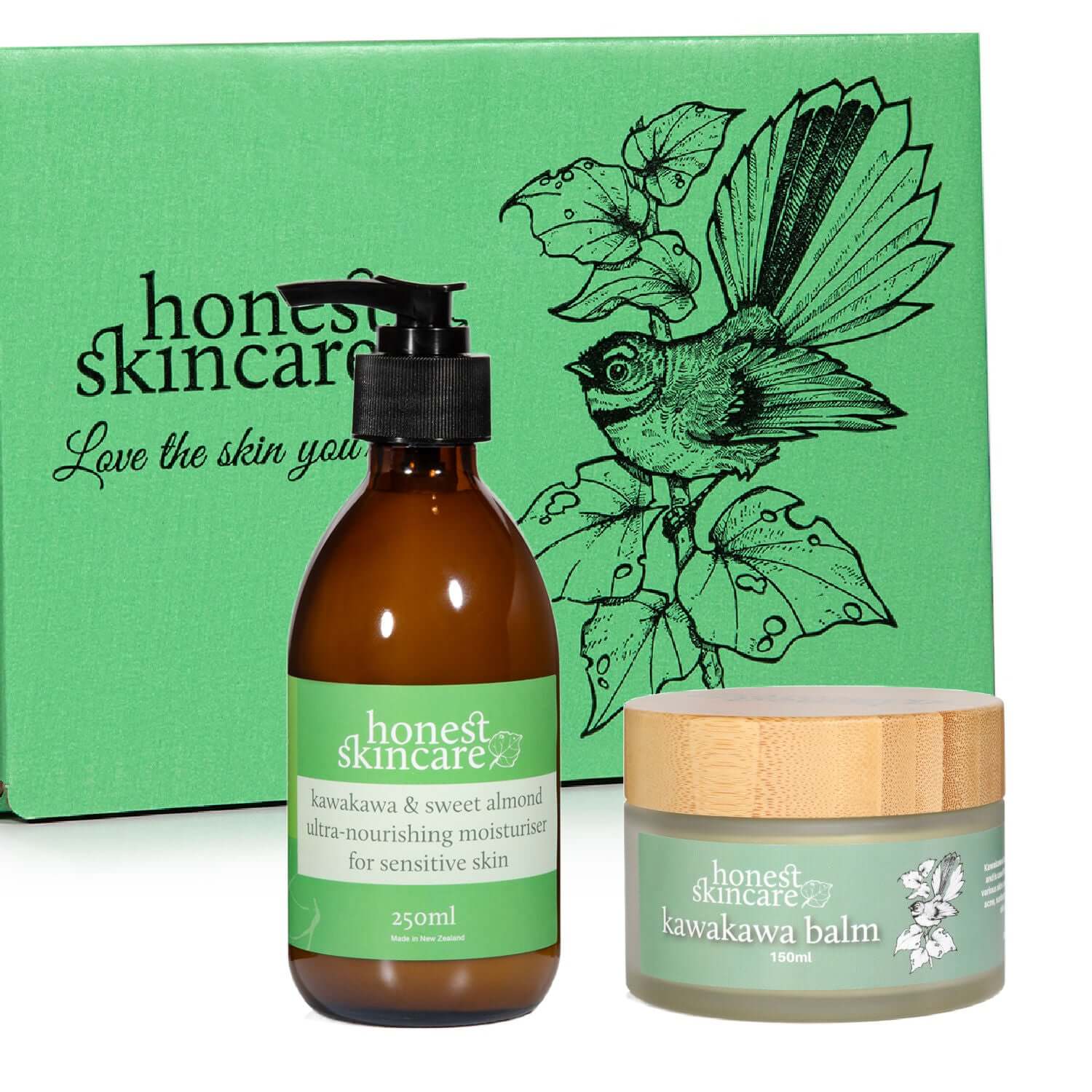 250ml Kawakawa Moisturiser and 150ml Jar of Kawakawa Balm
