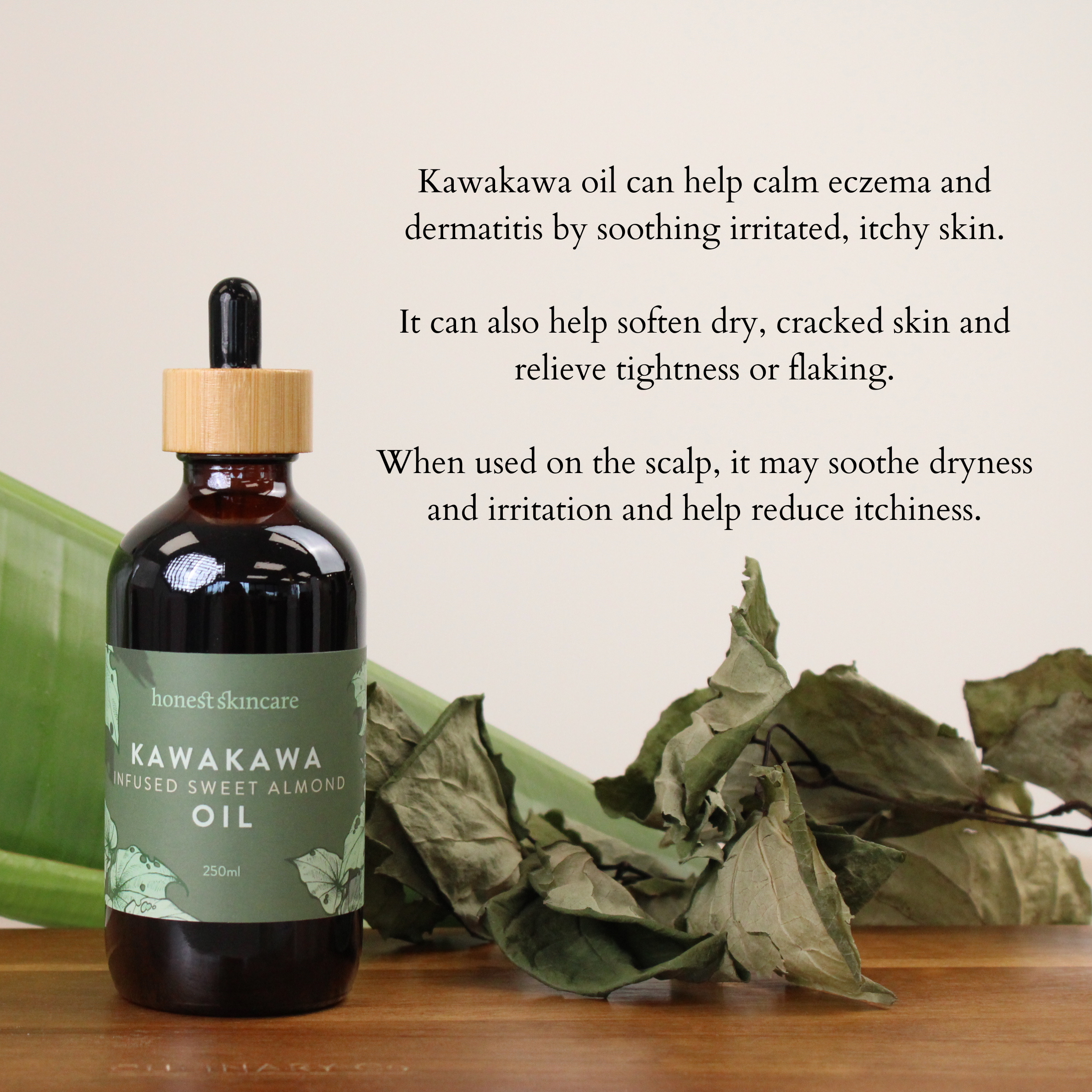 Kawakawa Infused Sweet Almond Oil 250ml